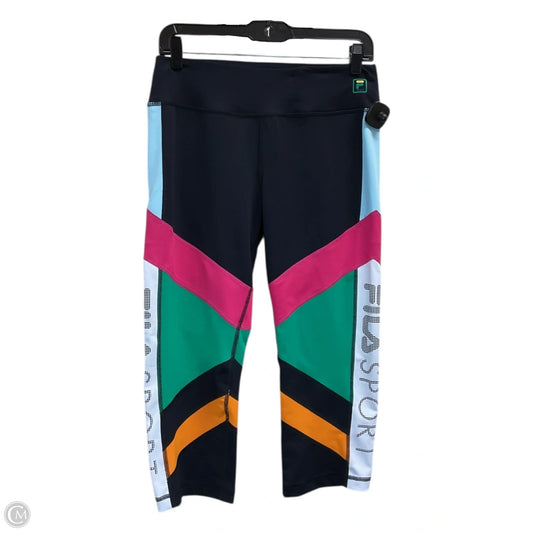 Athletic Leggings Capris By Fila In Multi-colored, Size: M