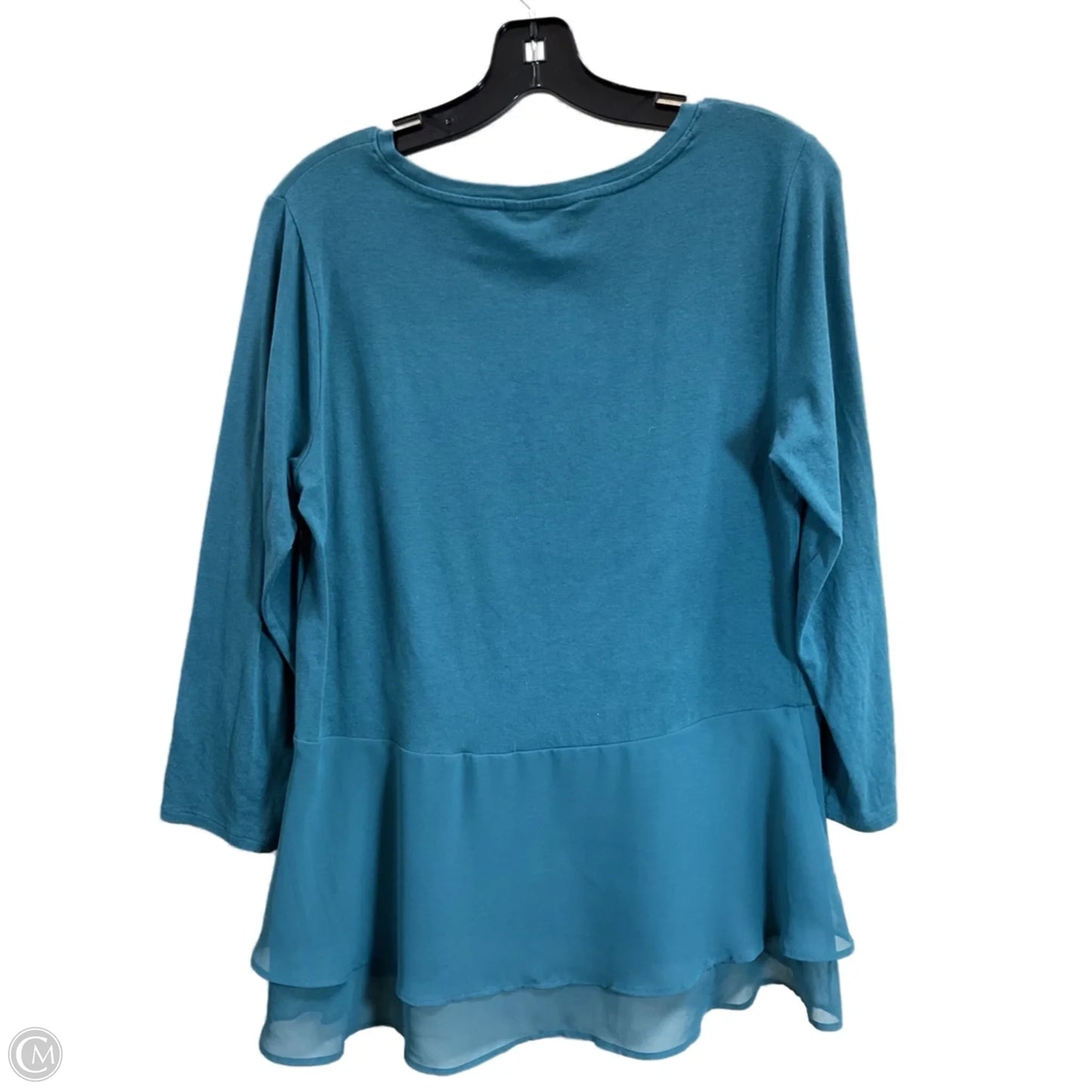 Top Long Sleeve By Simply Vera In Green, Size: M
