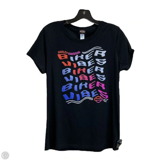 Top Short Sleeve By Harley Davidson In Black, Size: M