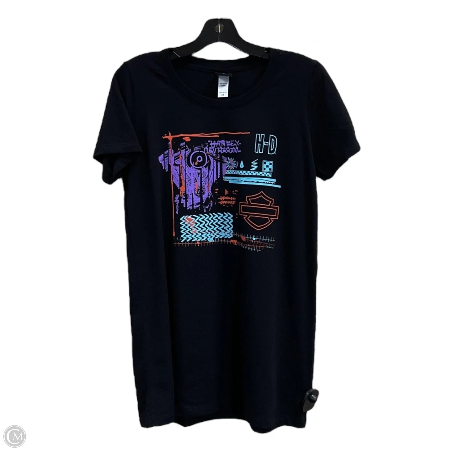 Top Short Sleeve By Harley Davidson In Black, Size: M