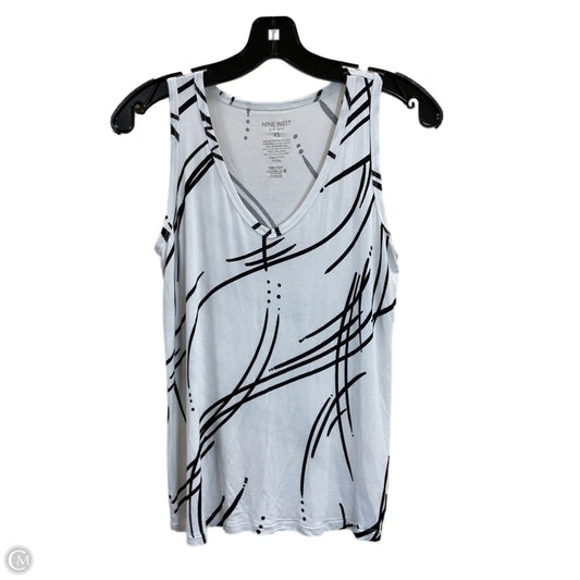 Top Sleeveless By Nine West In Black & White, Size: Xs