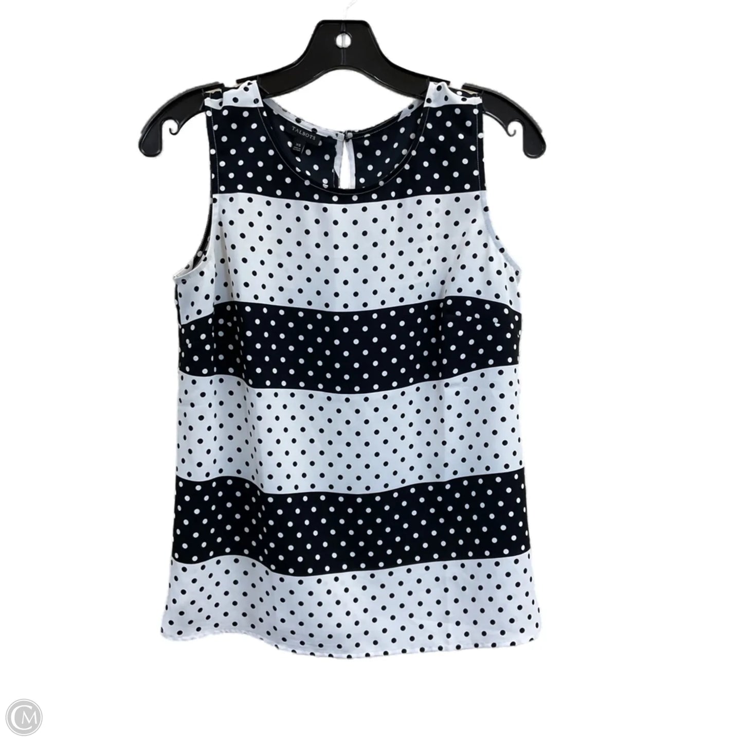 Top Sleeveless By Talbots In Polkadot Pattern, Size: Xs