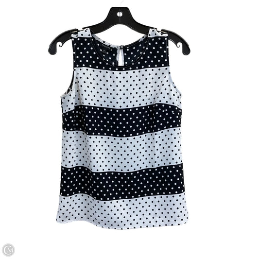 Top Sleeveless By Talbots In Polkadot Pattern, Size: Xs