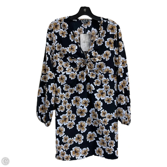 Dress Casual Short By Lily Rose In Black & Brown, Size: M