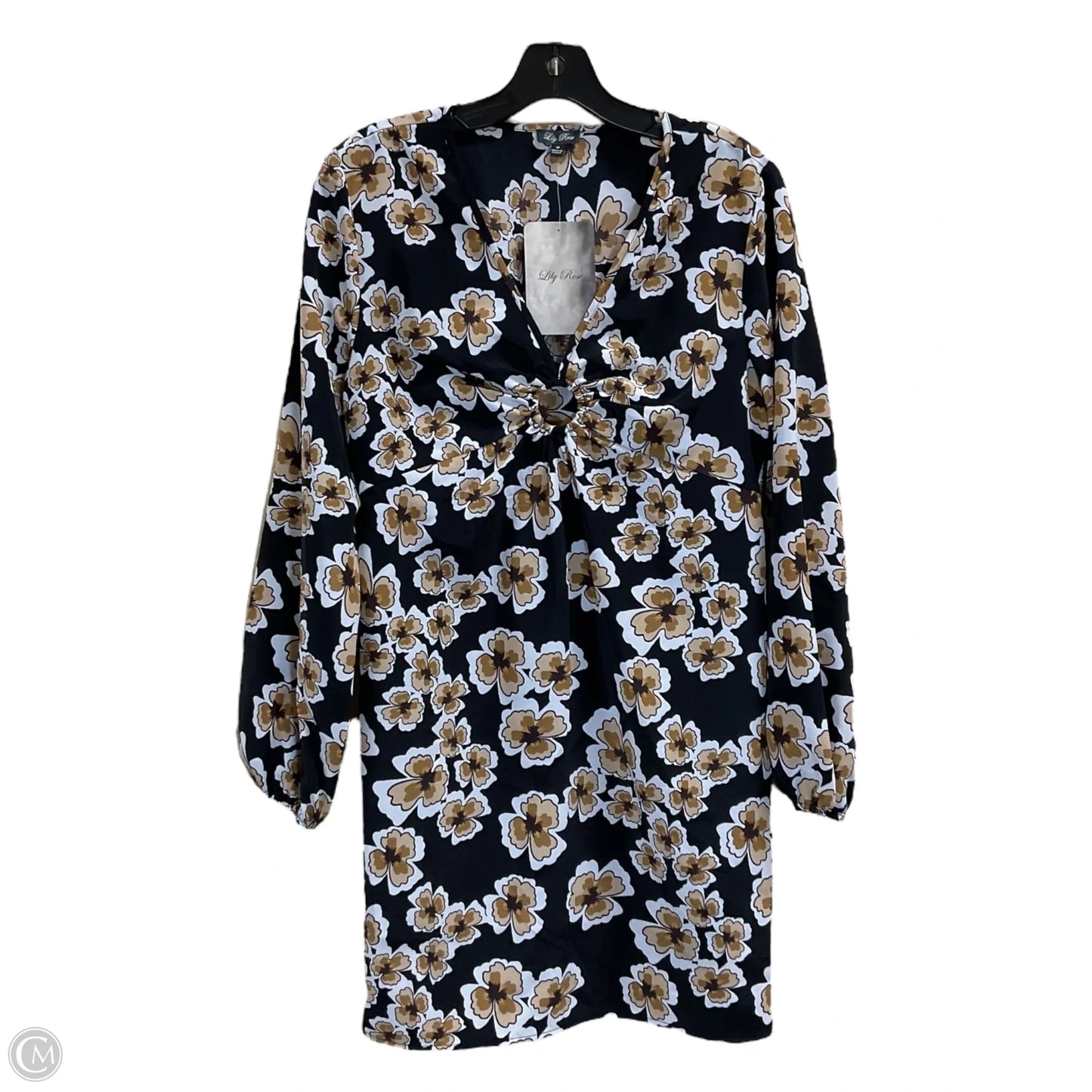 Dress Casual Short By Lily Rose In Black & Brown, Size: M