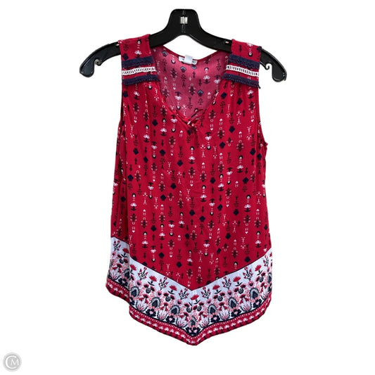 Top Sleeveless By Westport In Red, Size: Xs
