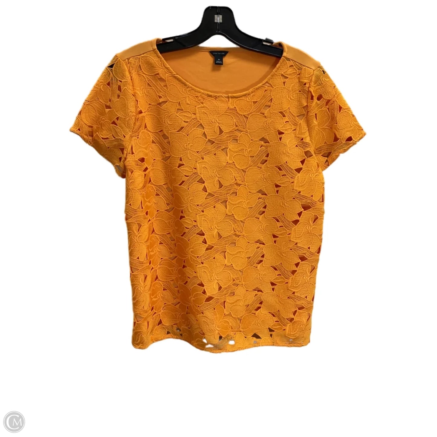 Top Short Sleeve By Ann Taylor In Orange, Size: Xs