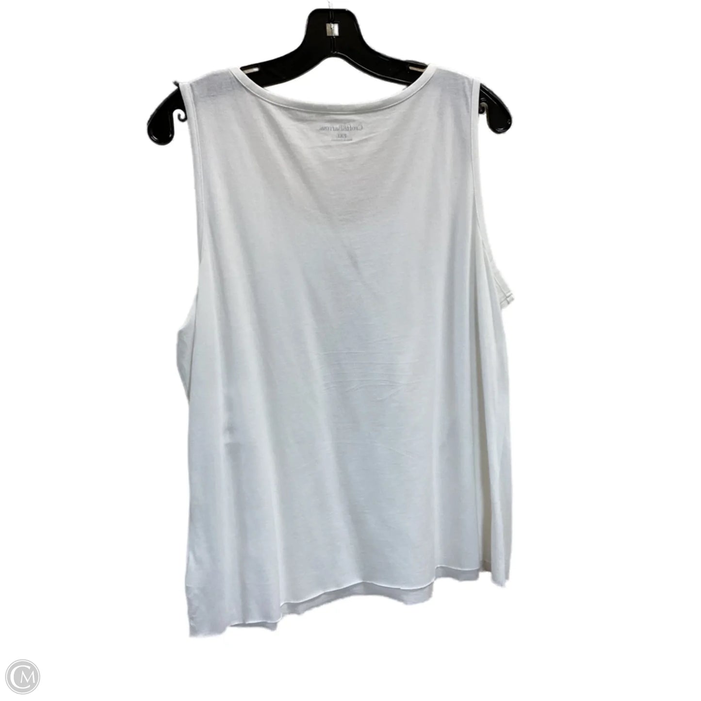 Top Sleeveless By Croft And Barrow In White, Size: Xlp