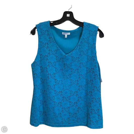 Top Sleeveless By Croft And Barrow In Teal, Size: Lp