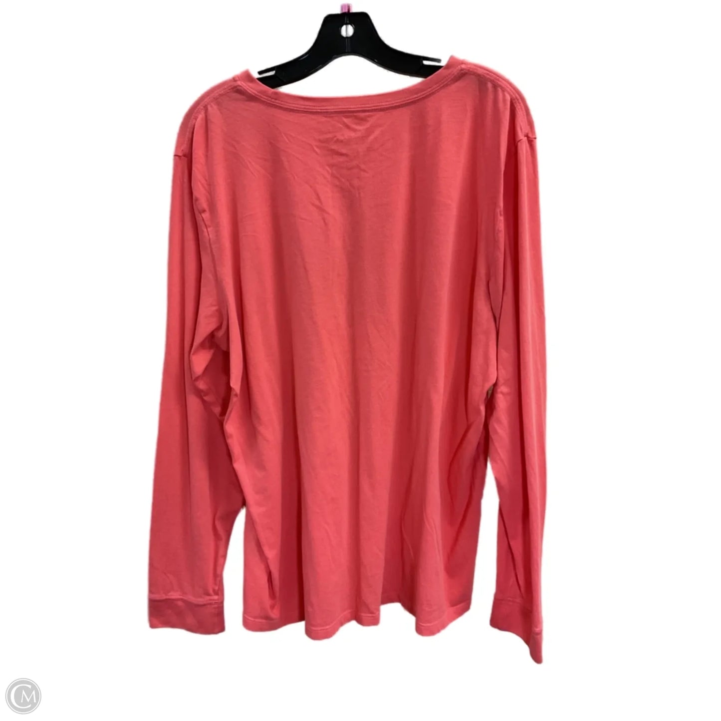 Top Long Sleeve By Life Is Good In Orange, Size: 1x