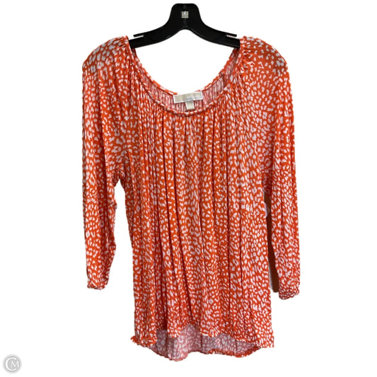 Top Long Sleeve By Michael By Michael Kors In Orange, Size: L