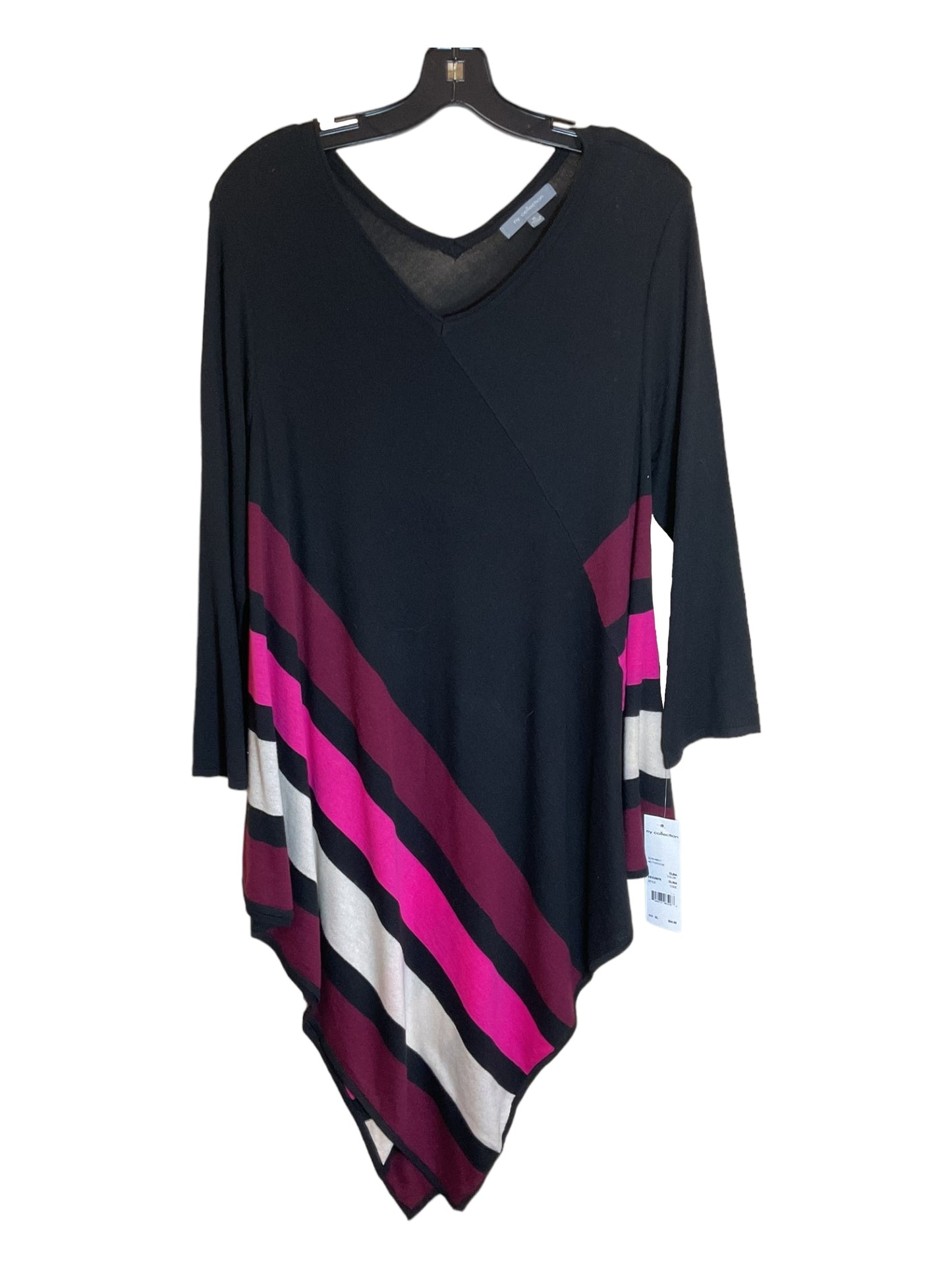 Tunic Long Sleeve By Ny Collection In Black, Size: Xl