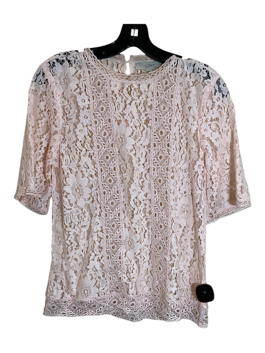 Top Short Sleeve By Loft In Peach, Size: Xs