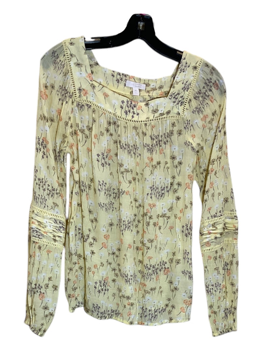 Top Long Sleeve By Lc Lauren Conrad In Yellow, Size: Xs