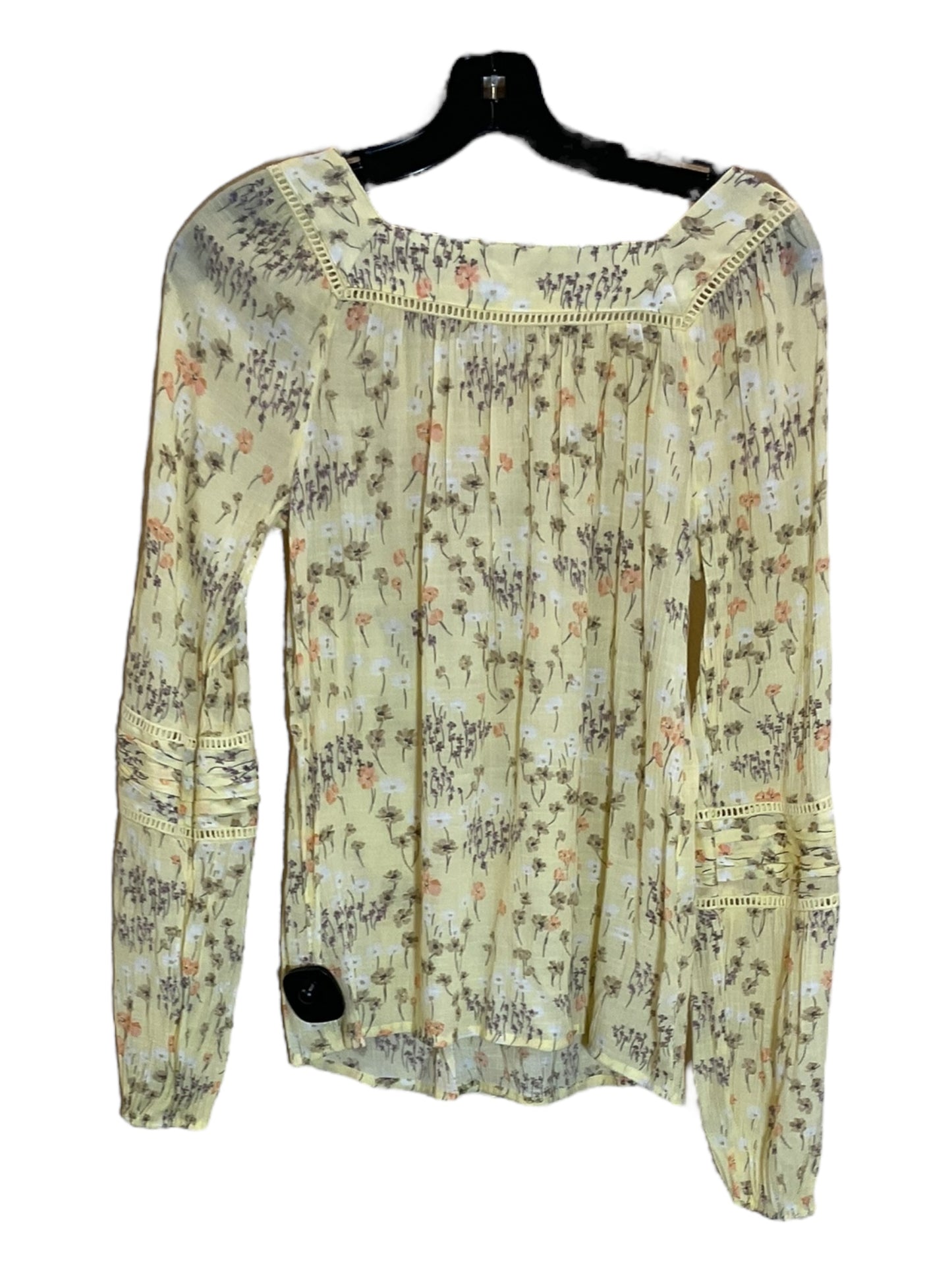 Top Long Sleeve By Lc Lauren Conrad In Yellow, Size: Xs