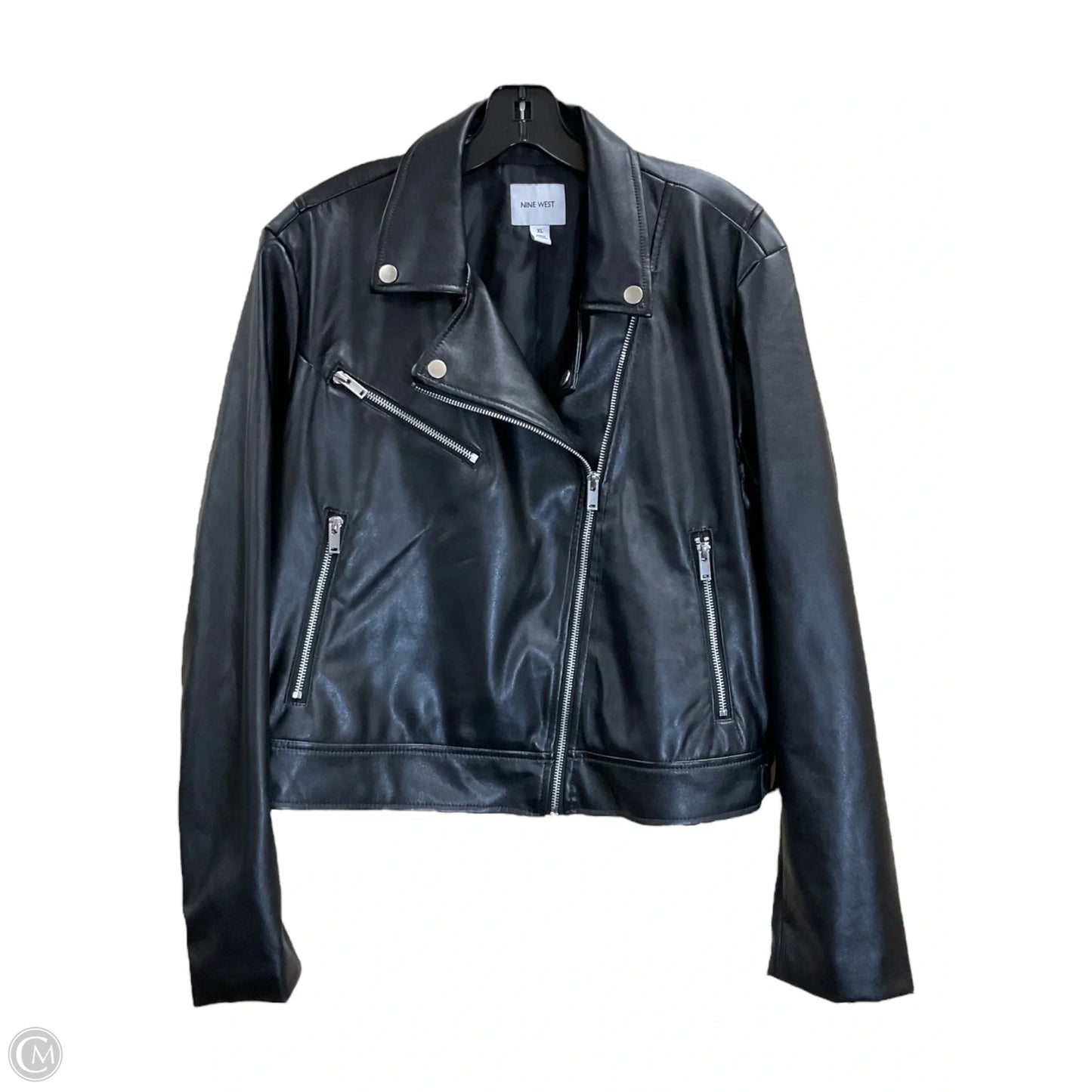 Jacket Moto By Nine West In Black, Size: Xl