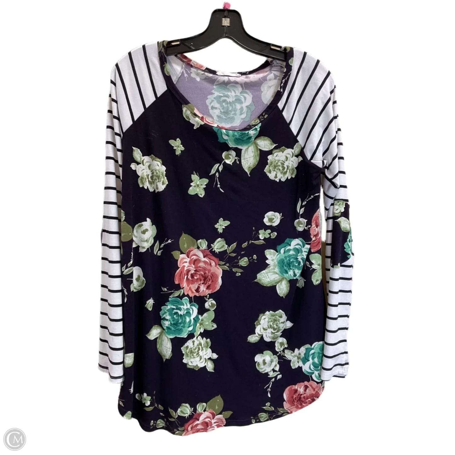 Top Long Sleeve By Reborn J In Purple, Size: L