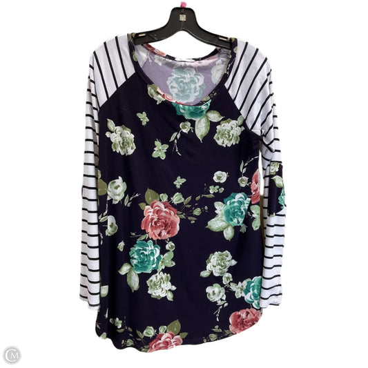 Top Long Sleeve By Reborn J In Purple, Size: L