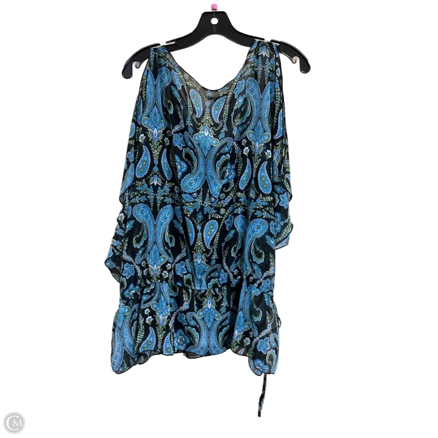 Top Short Sleeve By Apt 9 In Black & Blue, Size: 2x