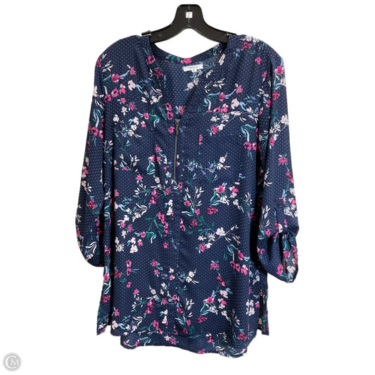 Top Long Sleeve By Maurices In Navy, Size: L