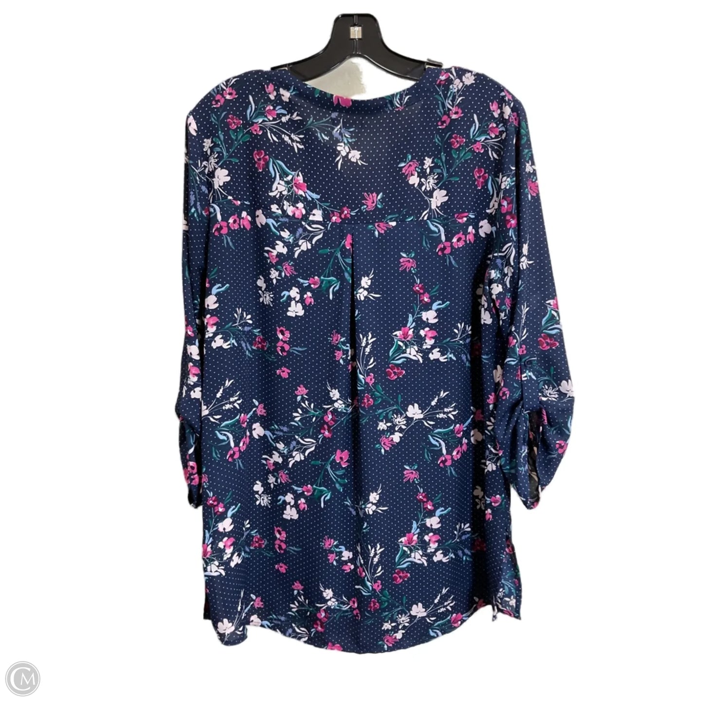Top Long Sleeve By Maurices In Navy, Size: L