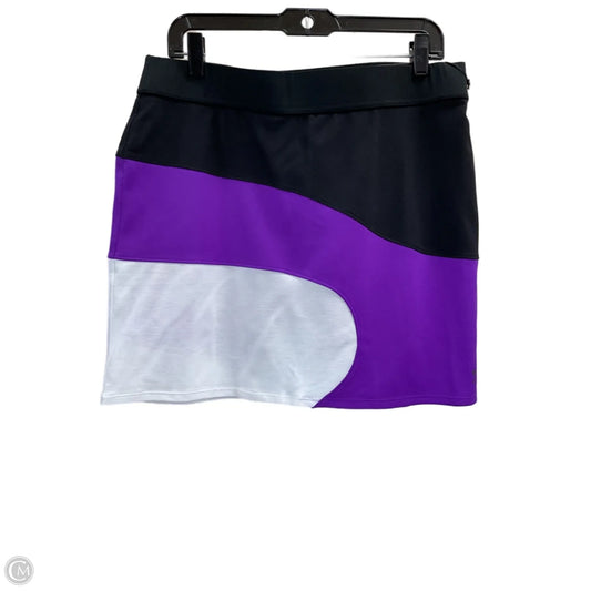 Skirt Mini & Short By Clothes Mentor In Black & Purple, Size: L