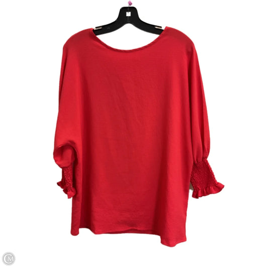 Top 3/4 Sleeve By Clothes Mentor In Orange, Size: Xl