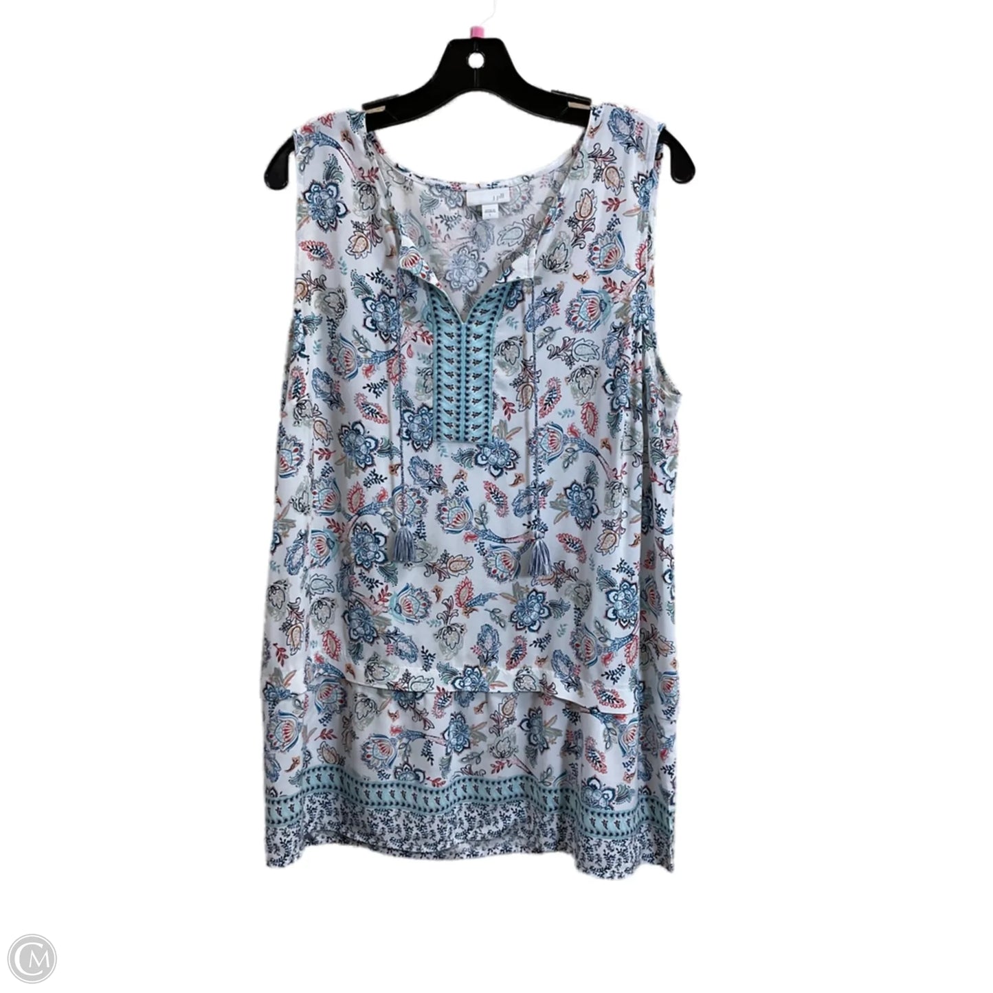 Top Sleeveless By J. Jill In Aqua, Size: L