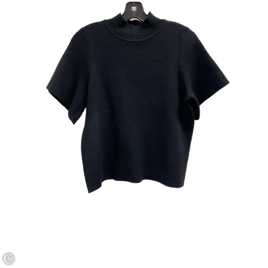 Sweater Short Sleeve By Moth In Black, Size: S