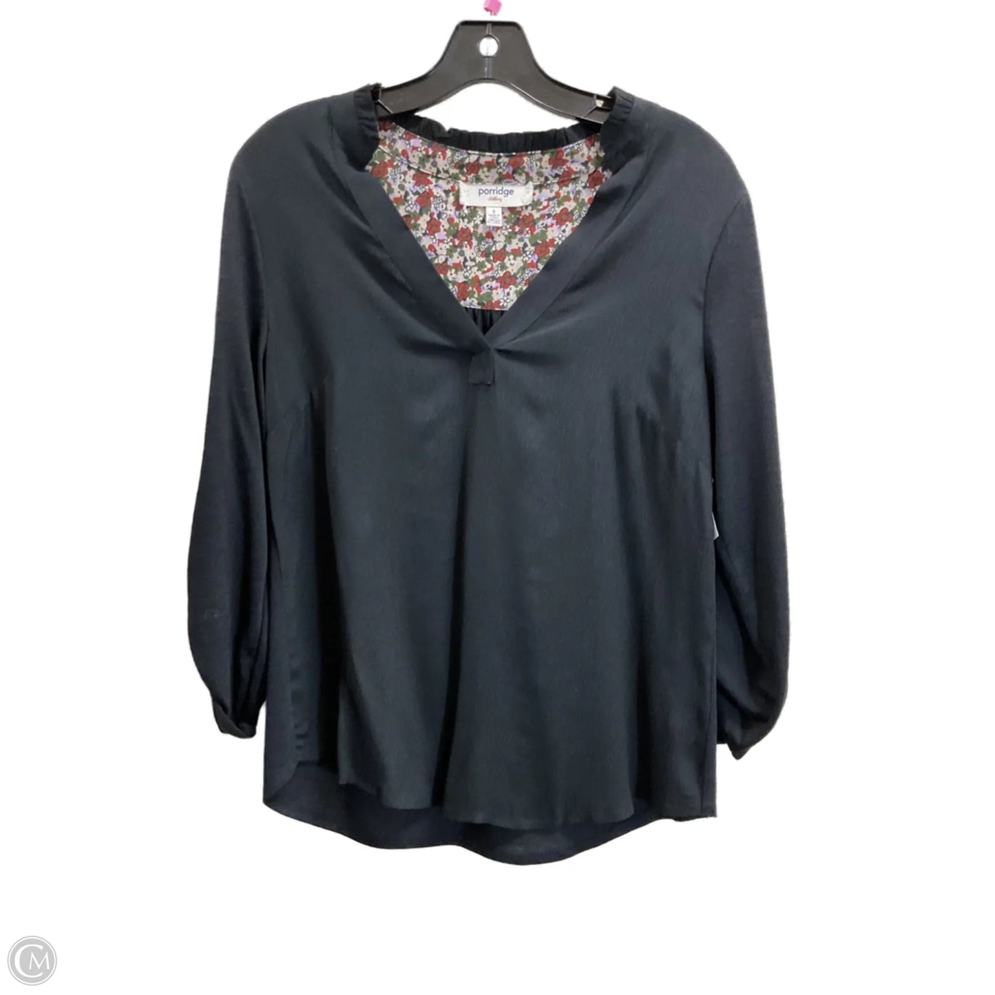 Top Long Sleeve By Porridge In Black, Size: S