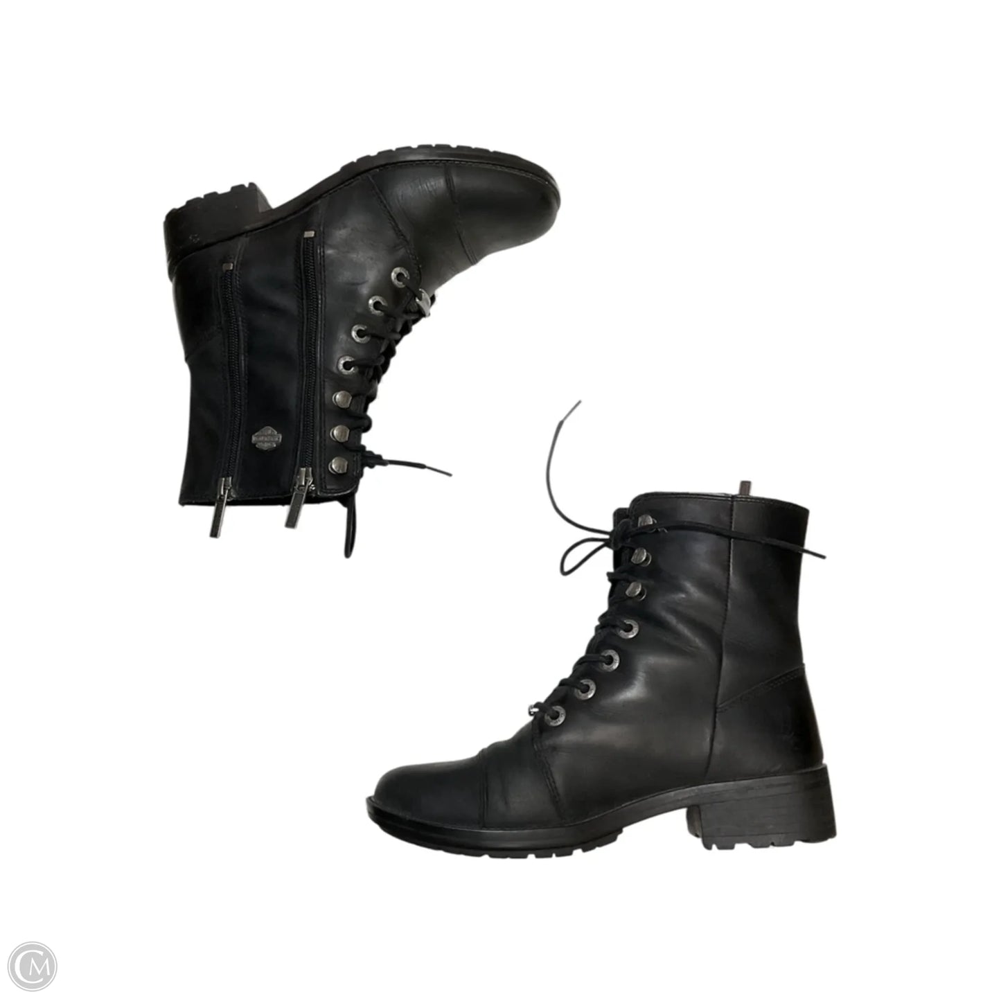 Boots Ankle Heels By Harley Davidson In Black, Size: 7.5