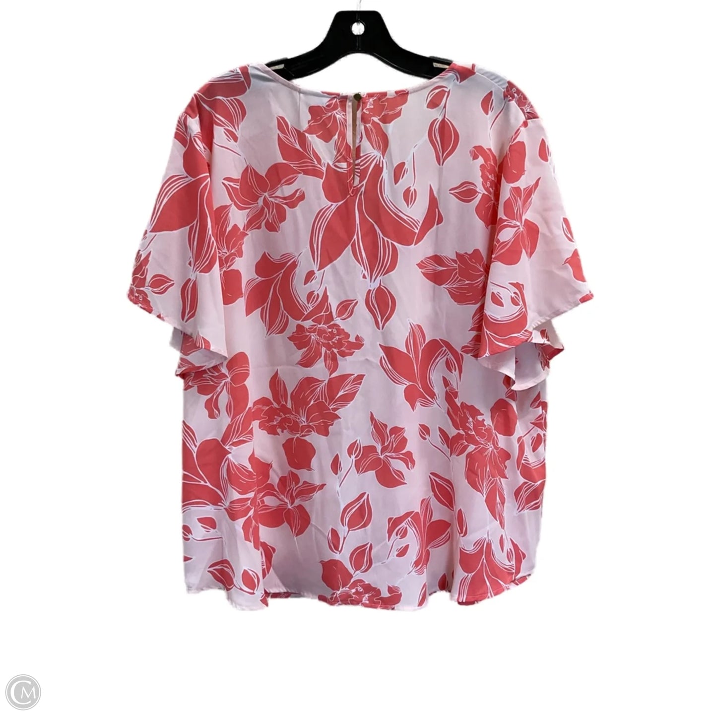 Top Short Sleeve By Liz Claiborne In Orange, Size: 1x
