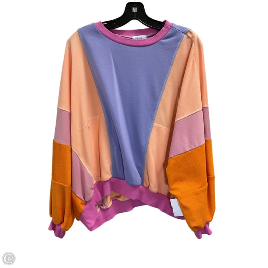 Sweater By Clothes Mentor In Orange & Purple, Size: M