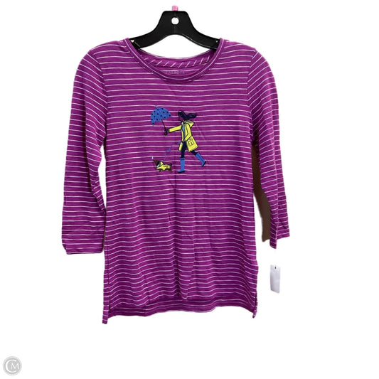 Top Long Sleeve By Talbots In Purple, Size: Sp