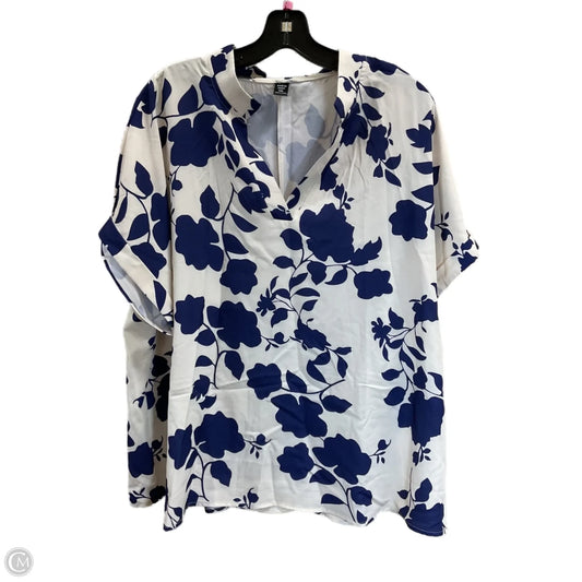 Top Short Sleeve By Shein In Cream, Size: Xxl