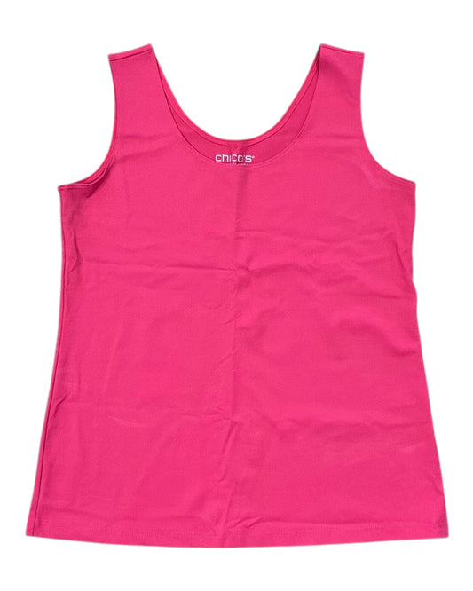 Top Sleeveless Basic By Chicos In Pink, Size:M