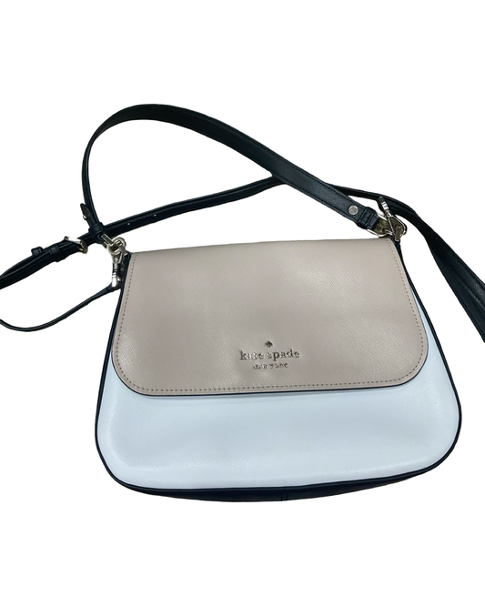 Crossbody Designer By Kate Spade In Black & Tan, Size:Medium