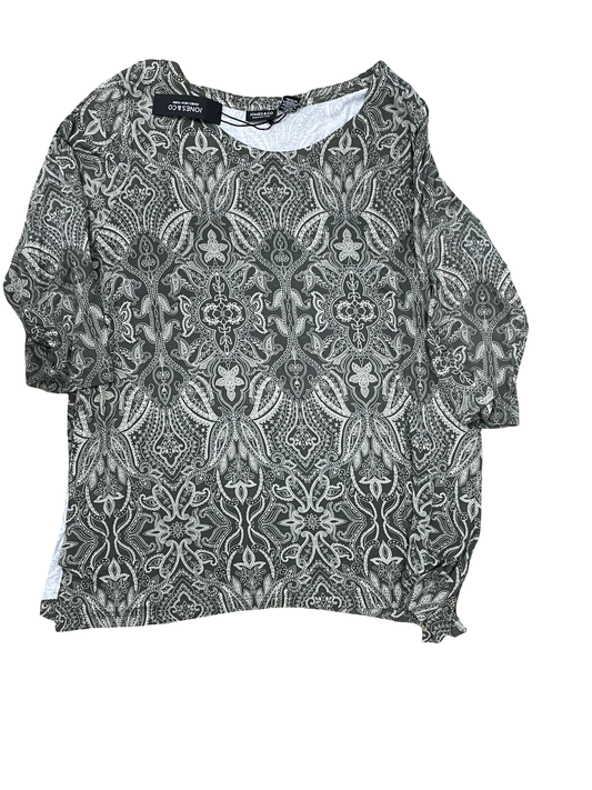 Top 3/4 Sleeve By Jones New York In Green, Size:2X