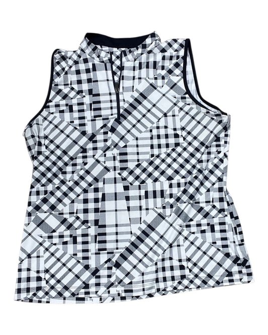 Top Sleeveless By Tail In Blue & White, Size:Xl