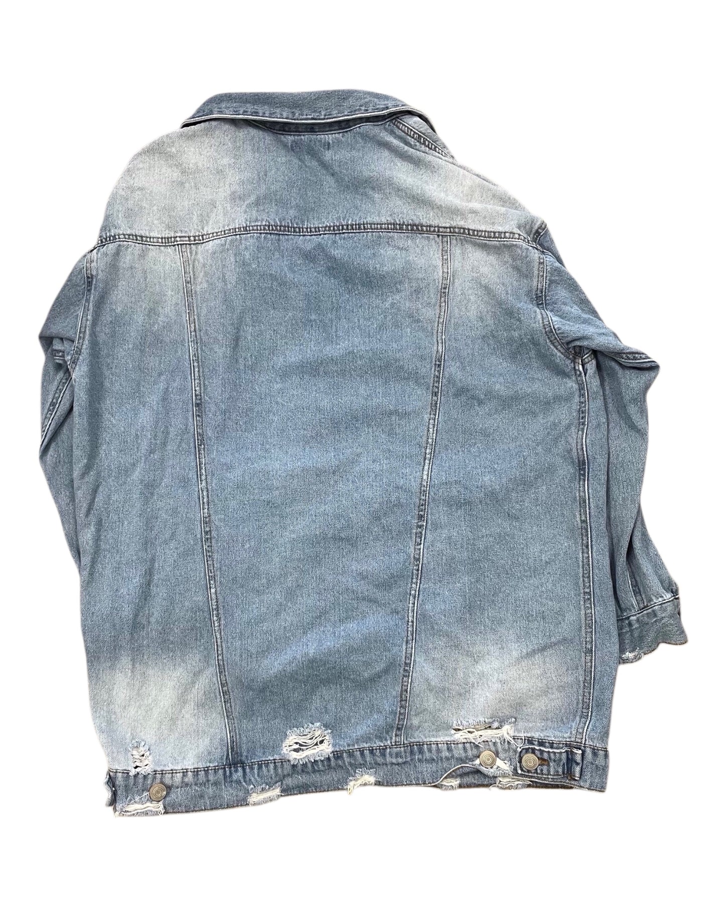 Jacket Denim By Clothes Mentor In Blue Denim, Size:L