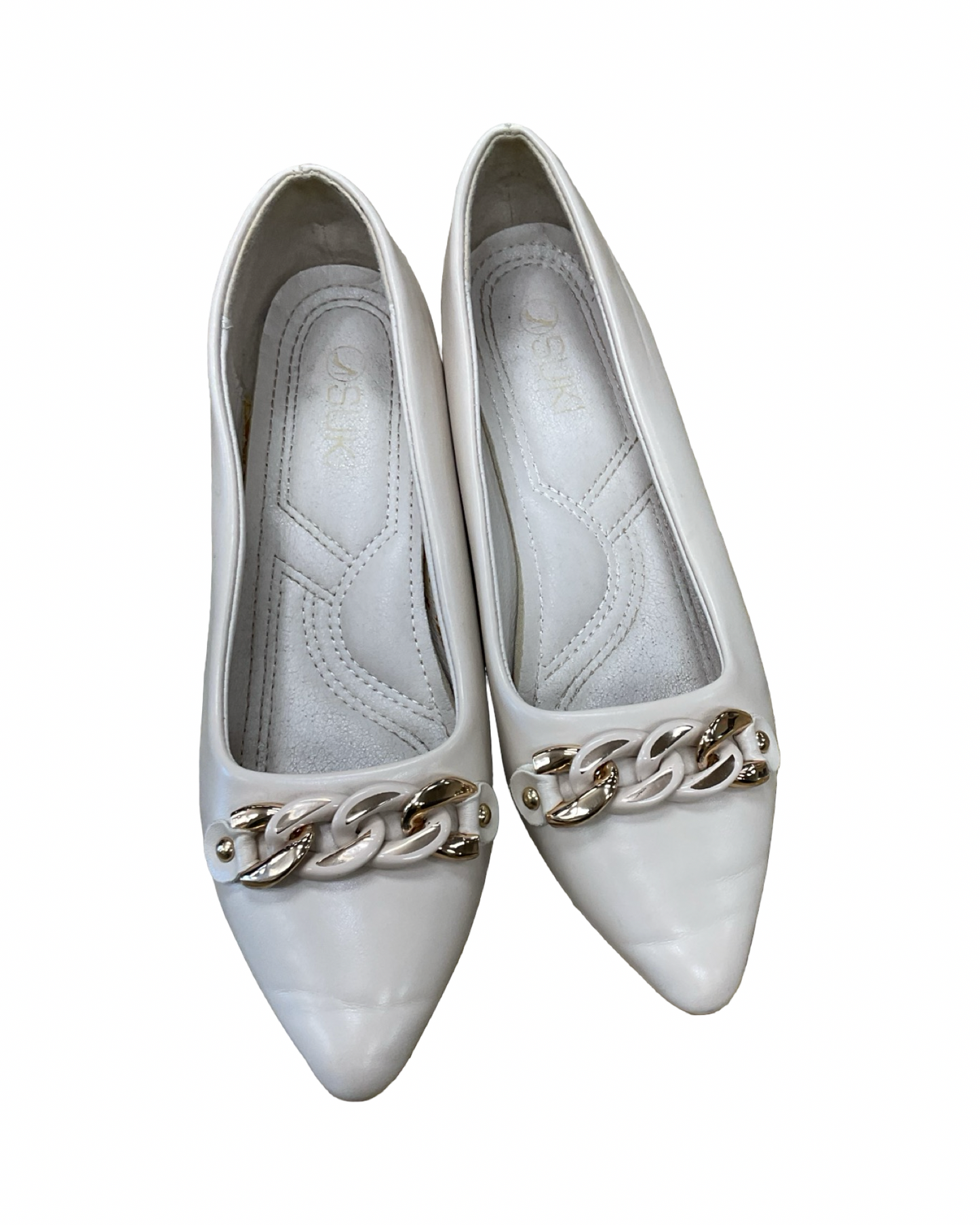 Shoes Heels Block By Clothes Mentor In Cream, Size:5.5