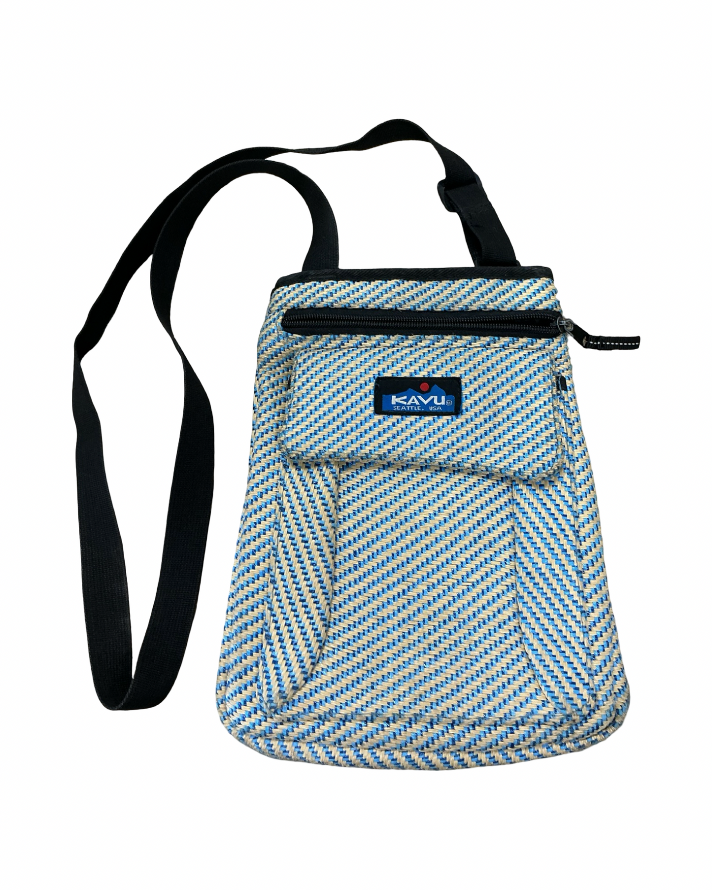Crossbody By Kavu In Blue & Cream, Size:Medium