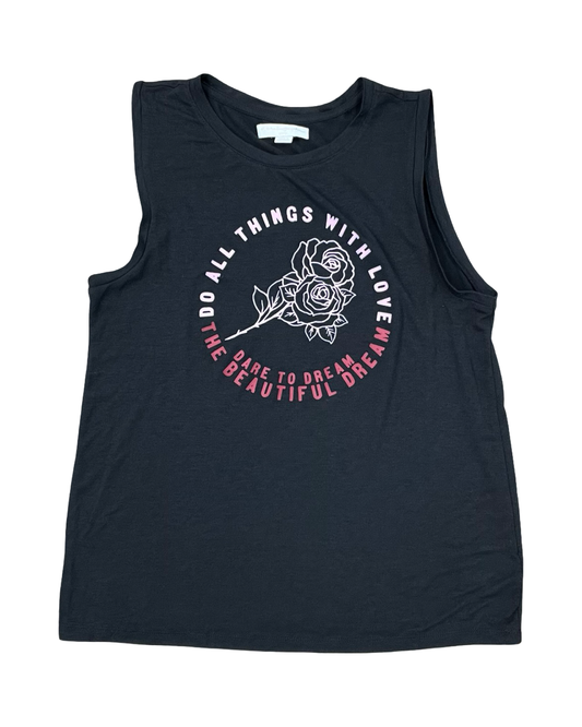 Tank Top By Clothes Mentor In Black, Size:L