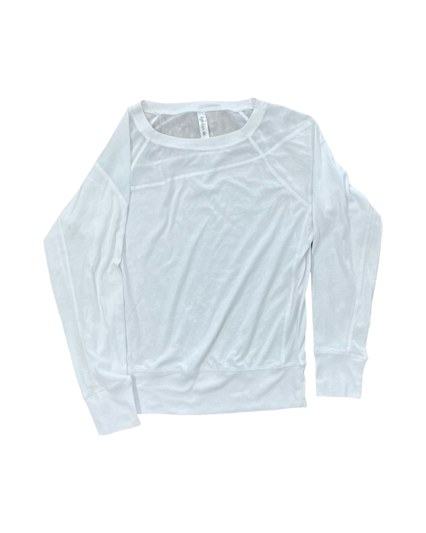Athletic Top Ls Crewneck By Kyodan In White, Size:M