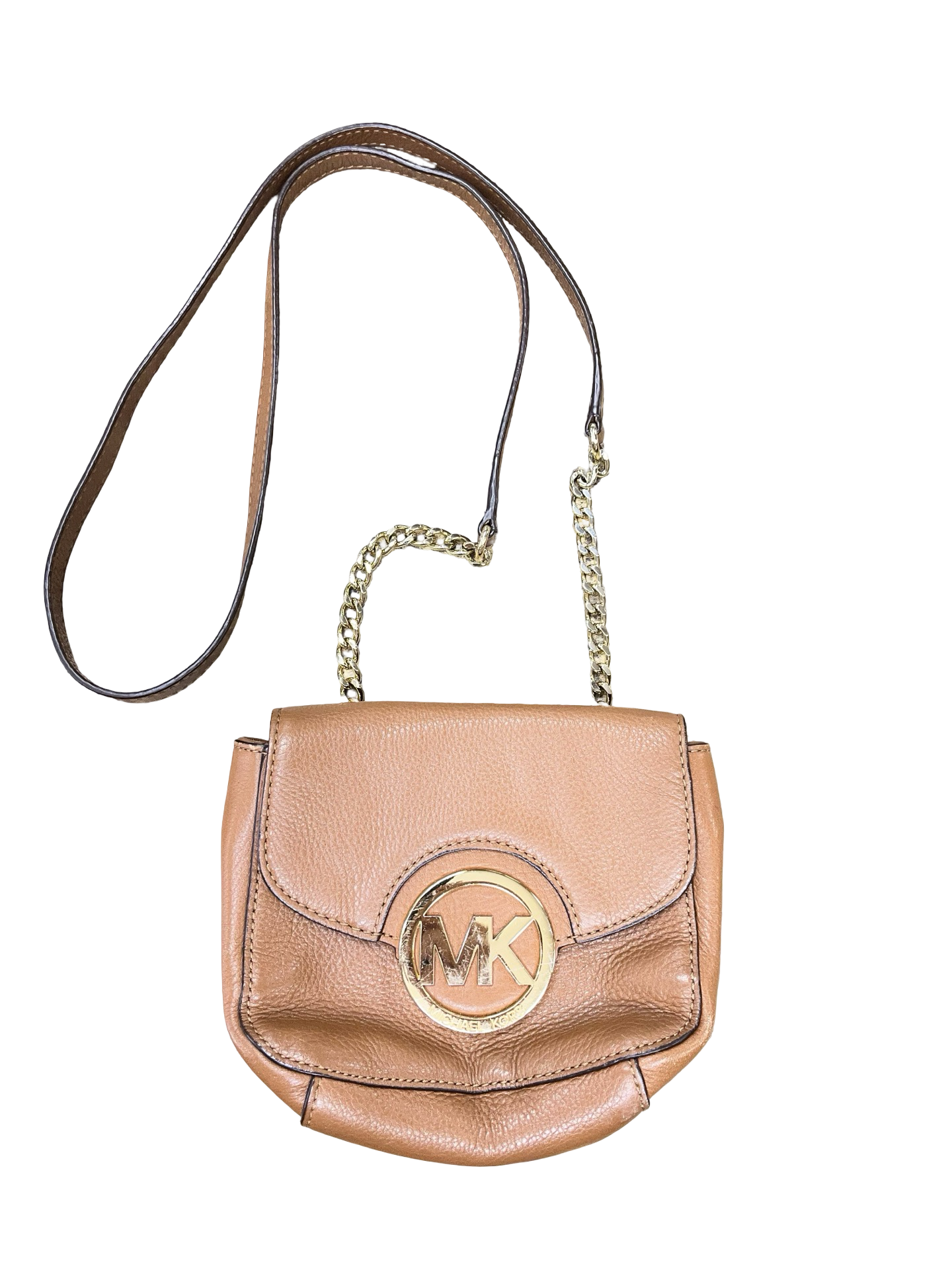 Crossbody Designer By Michael Kors In Tan, Size:Small