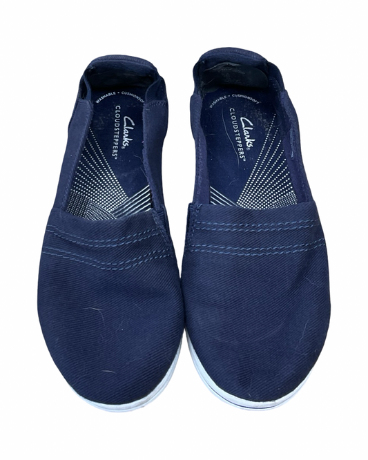 Shoes Flats By Clarks In Blue, Size:8