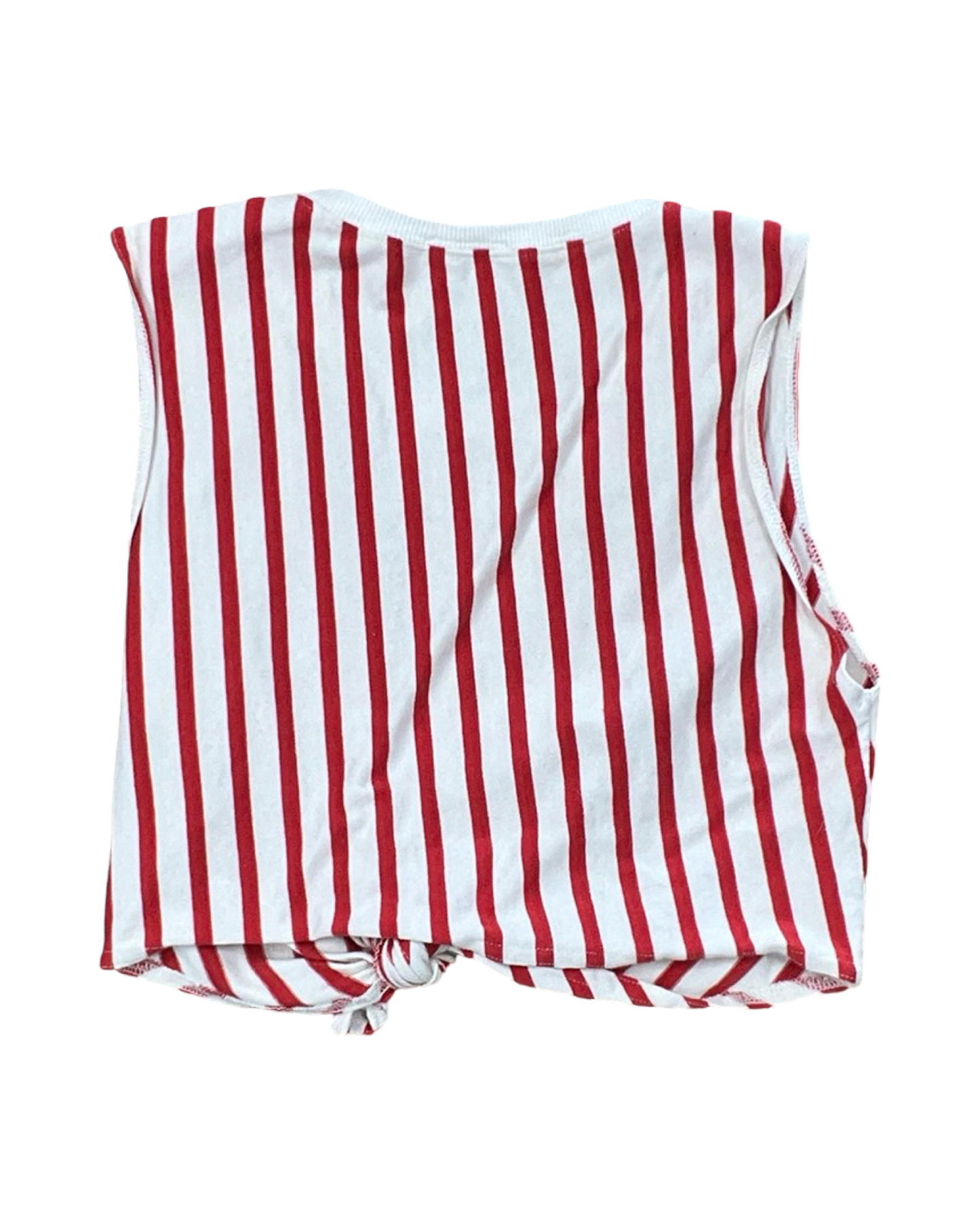 Top Sleeveless By Zara In Cream & Red, Size:L