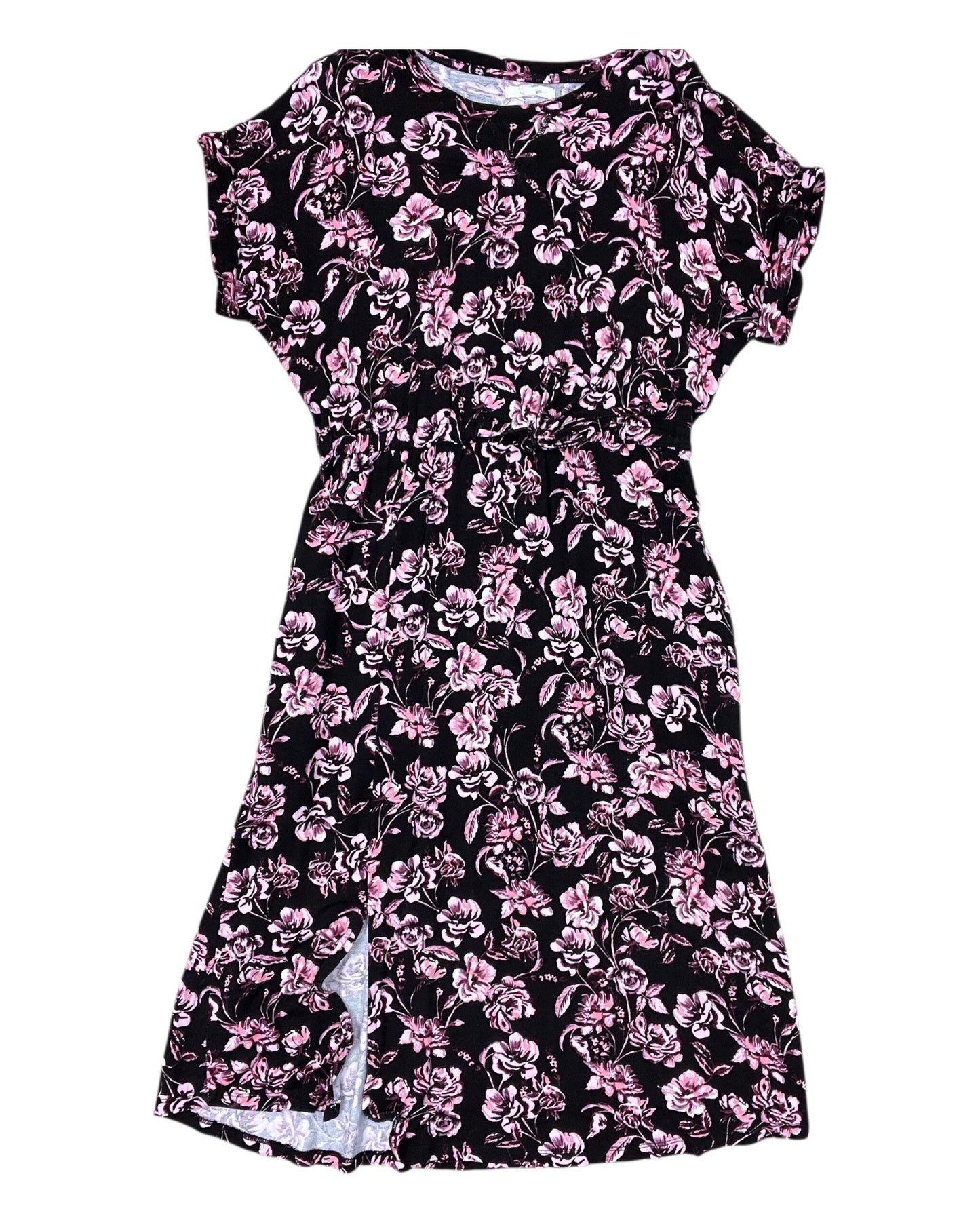 Dress Casual Midi By Maurices In Black & Pink, Size:M