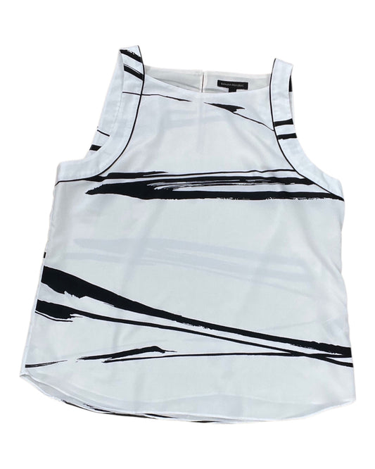 Top Sleeveless By Banana Republic In Black & White, Size:Xl