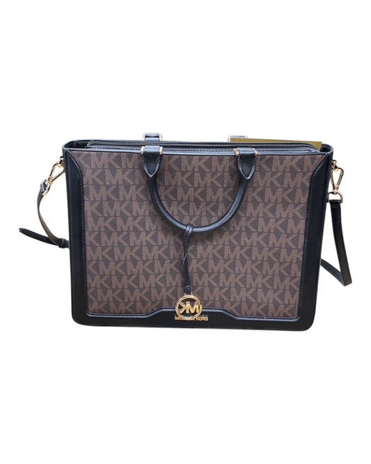 Handbag Designer By Michael Kors In Black & Brown, Size:Large